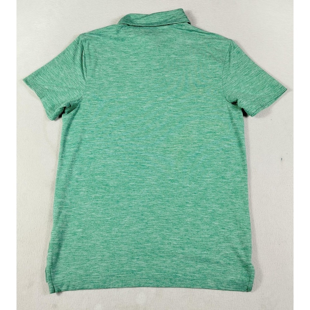 J.Crew Performance Polo Shirt Mens Small Green Solid Golf Stretch Wicking - Picture 2 of 7
